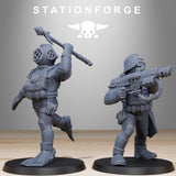 GrimGuard Divers / Aqua / Diving Unit / Commando / Imperial / Infantry / Sci Fi / Space / Table Top / Station Forge / 3D Print / Wargaming