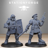Royal Guard Patrol / Soldier / Infantry / Imperial / Royal / Sci Fi / Space / Station Forge / 3D Print / 4K Mini / Wargaming