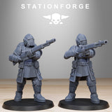 Royal Guard Patrol / Soldier / Infantry / Imperial / Royal / Sci Fi / Space / Station Forge / 3D Print / 4K Mini / Wargaming