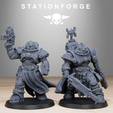 Socratis Militants / Commando / Marine / Knight / Infantry / Melee / Sci Fi / Space / Table Top / Station Forge / 3D Print/4K Mini/Wargaming