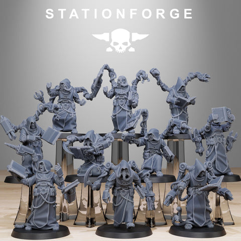 Scavenger Monks / Robot / Cyborg / Droid / Scavenger / Monk / Priest / Sci Fi / Space / Table Top / Station Forge / 3D Print/ Wargaming