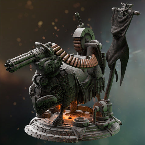 Gorty / Battle Ram / Robot / Mech  / Wasteland / Hero / DnD / Pathfinder / DM Stash / 3D Print / 4K Mini / TableTop Miniature / 32mm / 75mm