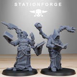 Scavenger Monks / Robot / Cyborg / Droid / Scavenger / Monk / Priest / Sci Fi / Space / Table Top / Station Forge / 3D Print/ Wargaming