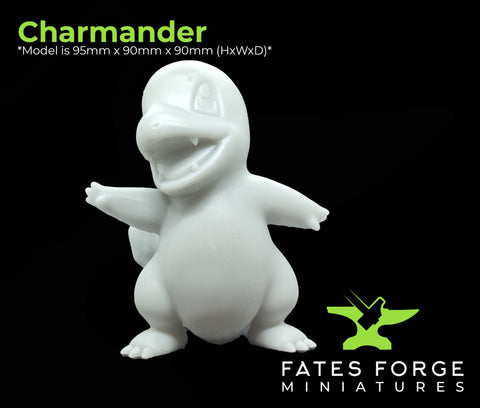 Charmander / Pokemon / Paint your own / Figure / Unpainted / Resin / 3D Printed