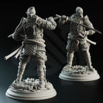 Saburo Ryu - The Lone Dragon / Samurai / Ronin / Fighter / Human / Japanese / DnD / DM Stash / 3D Print / TableTop / 32mm / 75mm