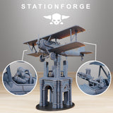 GrimGuard -SF-14A Biplane / Bi-Plane / Fighter / Plane / Sci Fi / Space / Table Top / Station Forge / 3D Print / 4K Mini / Wargaming / RPG