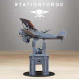 GrimGuard -SF-14A Biplane / Bi-Plane / Fighter / Plane / Sci Fi / Space / Table Top / Station Forge / 3D Print / 4K Mini / Wargaming / RPG