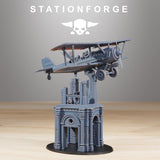 GrimGuard -SF-14A Biplane / Bi-Plane / Fighter / Plane / Sci Fi / Space / Table Top / Station Forge / 3D Print / 4K Mini / Wargaming / RPG