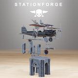 GrimGuard -SF-14A Biplane / Bi-Plane / Fighter / Plane / Sci Fi / Space / Table Top / Station Forge / 3D Print / 4K Mini / Wargaming / RPG