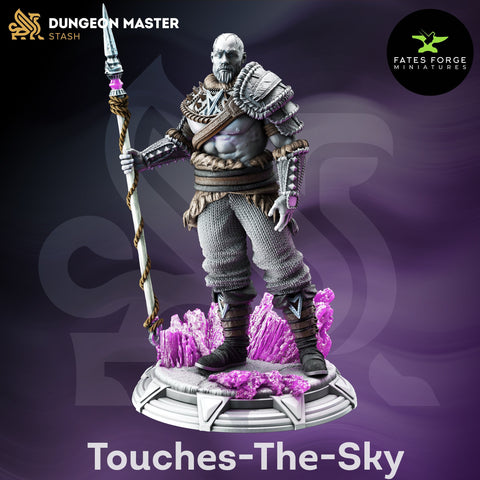 Touches the Sky - Solo / Giant / Goliath / Hero / Fighter / DnD / DM Stash / 3D Print / 4K Mini / TableTop Miniature / 32mm / 75mm