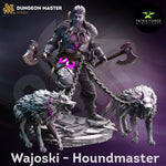 wajoshki - Houndmaster / Ranger / Hound master / Hero / DnD / DM Stash / 3D Print / 4K Mini / TableTop Miniature / 32mm / 75mm