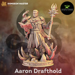 Aaron Drafthold / Wizard / Fire mage / Human / DnD / GM Stash / 3D Print / 4K Mini / TableTop Miniature / 32mm / 75mm