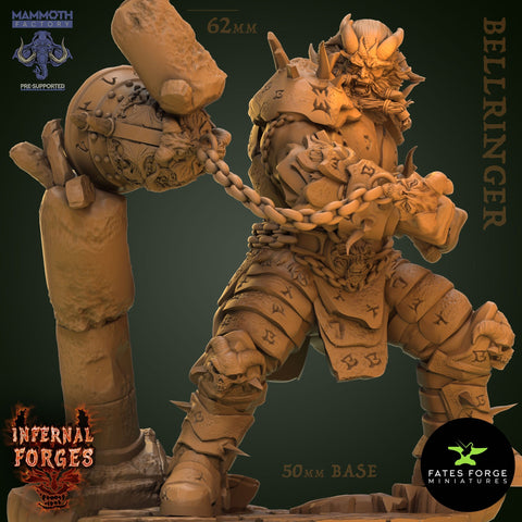 Eeuron Bellringer / Mammoth Factory / Monster / Fighter / Pathfinder / DnD / GM Stash / 3D Print / 4K Mini / TableTop Miniature