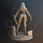 Scarlett / Elf / Rogue / Fighter / Pathfinder / DnD / DM Stash / 3D Print / 4K Mini / TableTop Miniature / 32mm / 75mm