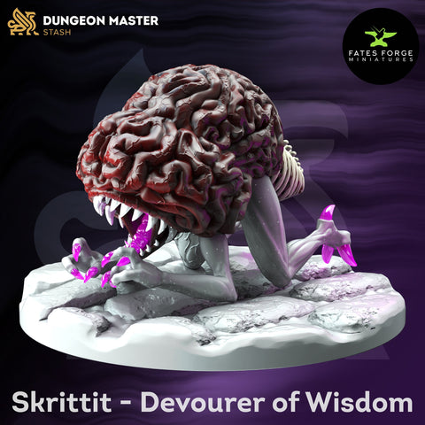 Skrittit - Devourer of Wisdom / Intellect Devourer / Monster / DnD / GM Stash / 3D Print / 4K Mini / TableTop Miniature / 32mm / 75mm