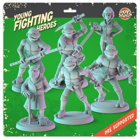 Ninja turtles / TMNT / Miniatures / Tabletop / Figure / Resin minis / Minis / RPG