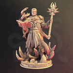 Aaron Drafthold / Wizard / Fire mage / Human / DnD / GM Stash / 3D Print / 4K Mini / TableTop Miniature / 32mm / 75mm