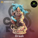 Draak / Orc / Monk / Fighter / Hero / DnD / GM Stash / 3D Print / 4K Mini / TableTop Miniature / 32mm / 75mm