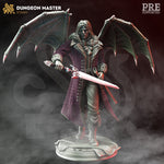 Duke Strauss / Vampire / Warrior / Fighter / Death Knight / DnD / GM Stash / 3D Print / 4K Mini / TableTop Miniature / 32mm / 75mm