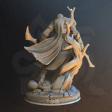 Serran / Elf / Rogue / Fighter / Ninja / Pathfinder / DnD / DM Stash / 3D Print / 4K Mini / TableTop Miniature / 32mm / 75mm
