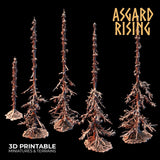 Infected Conifers Set / Terrain / Trees / Pathfinder / DnD / Asgard Rising / 3D Print / 4K Mini / TableTop Miniature / RPG