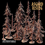 Infected Conifers Set / Terrain / Trees / Pathfinder / DnD / Asgard Rising / 3D Print / 4K Mini / TableTop Miniature / RPG