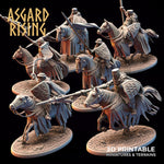Medieval Heavy Cavalry / Modular / Knight / Warrior / Pathfinder / DnD / D&D / Asgard Rising / 3D Print / 4K Mini / TableTop Miniature / RPG