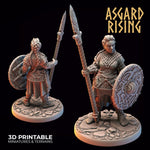 Shield Maiden Set 2 / Viking / Warrior / Pathfinder / DnD / D&D / Asgard Rising / 3D Print / 4K Mini / TableTop Miniature / RPG
