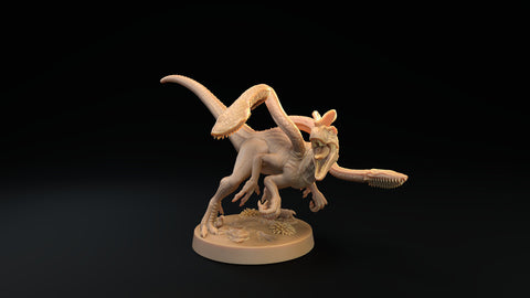 Displaceraptor / velociraptor / Monster / Dinosaur / Pathfinder / DnD / GM Stash / 3D Print / 4K Mini / TableTop Miniature