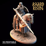 Medieval Heavy Cavalry / Modular / Knight / Warrior / Pathfinder / DnD / D&D / Asgard Rising / 3D Print / 4K Mini / TableTop Miniature / RPG