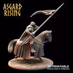 Medieval Heavy Cavalry / Modular / Knight / Warrior / Pathfinder / DnD / D&D / Asgard Rising / 3D Print / 4K Mini / TableTop Miniature / RPG