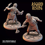 Shield Maiden Set 1 / Viking / Warrior / Pathfinder / DnD / D&D / Asgard Rising / 3D Print / 4K Mini / TableTop Miniature / RPG