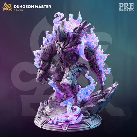 Arcelen / Arcane Elemental / Golem / Arcane / Magic / Monster / DnD / GM Stash / 3D Print / 4K Mini / TableTop Miniature / 32mm / 75mm