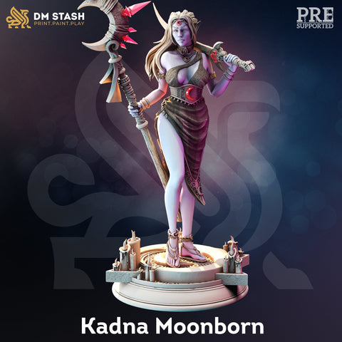 Kadna Moonborn / Drow / Elf / Priestess / Mage / Pathfinder / DnD / DM Stash / 3D Print / TableTop Miniature / 32mm / 75mm