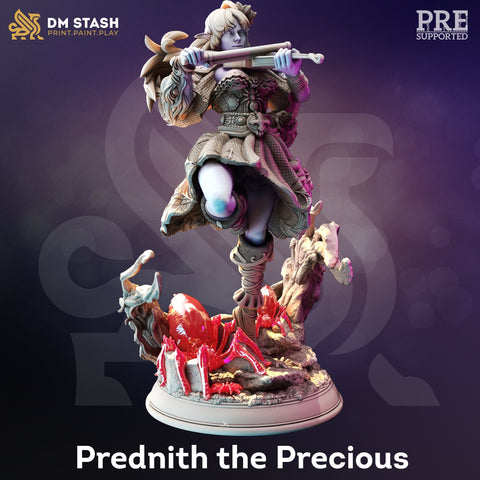 Prednith / Bard / Charmer / Elf / Drow / Lolth / Pathfinder / DnD / DM Stash / 3D Print / TableTop Miniature / 32mm / 75mm