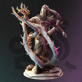 Toraxid Drenth / Druid / Swamp / Elf / Drow / Lolth / Pathfinder / DnD / DM Stash / 3D Print / TableTop Miniature / 32mm / 75mm