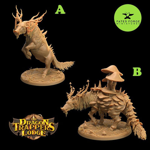 Catobepas / Horse / Big Model / Swamp / Fungus / Pathfinder / DnD / The Dragon Trappers / 3D Print / 4K Mini / TableTop Miniature / RPG