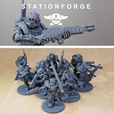 Scavenger Frontliners / Mech / Marine / Robot / Infantry / Sci Fi / Space / Table Top / Station Forge / 3D Print / 4K Mini / Wargaming