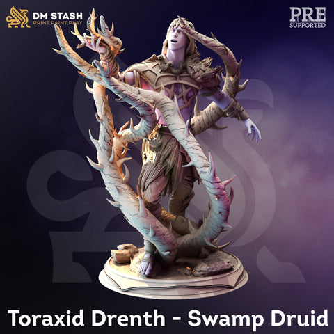 Toraxid Drenth / Druid / Swamp / Elf / Drow / Lolth / Pathfinder / DnD / DM Stash / 3D Print / TableTop Miniature / 32mm / 75mm