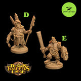 Swamp Orcs / Orcs / Bard / Fighter / Swamp / Fungus / Pathfinder / DnD / The Dragon Trapper / 3D Print / 4K Mini / TableTop Miniature / RPG