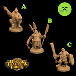Swamp Orcs / Orcs / Bard / Fighter / Swamp / Fungus / Pathfinder / DnD / The Dragon Trapper / 3D Print / 4K Mini / TableTop Miniature / RPG