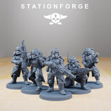 Grim Guard Tinkers / Guard / Imperial / Infantry / Sci Fi / Space / Table Top / Station Forge / 3D Print / 4K Mini / Wargaming / RPG