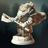 Orik Bjornstain - Bear / Barbarian / Shapeshifter / Bear / Druid / Pathfinder / DnD / DM Stash / 3D Print / TableTop / 32mm / 75mm