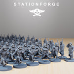 GrimGuard Marching / Guard / Imperial / Infantry / Sci Fi / Space / Table Top / Station Forge / 3D Print / 4K Mini / Wargaming / RPG