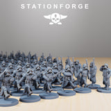 GrimGuard Marching / Guard / Imperial / Infantry / Sci Fi / Space / Table Top / Station Forge / 3D Print / 4K Mini / Wargaming / RPG