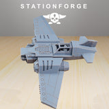 GrimGuard - SF-19A Fighter Plane / Hawk / Bomber / Jet / Sci Fi / Space / Table Top / Station Forge / 3D Print / 4K Mini / Wargaming / RPG