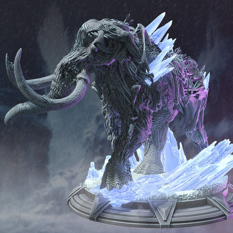 Tjornir - Reanimed Mammoth / Mammoth / Undead / Frozen / Monster / Pathfinder / DnD / DM Stash / 3D Print / TableTop / 32mm / 75mm