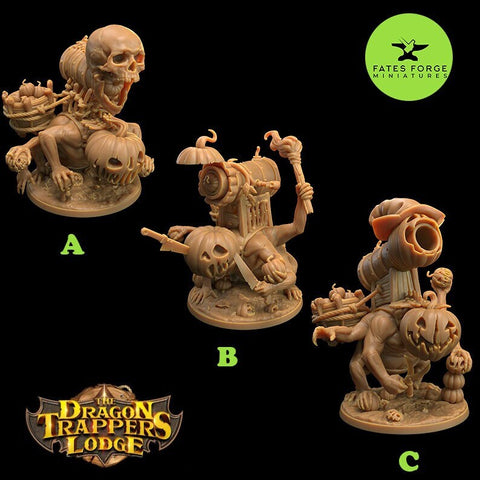 PumpKannons / Horror / Monster / Catapult / Halloween / Golem / Pumpkins / Pathfinder / DnD / The Dragon Trappers / 3D Print /TableTop