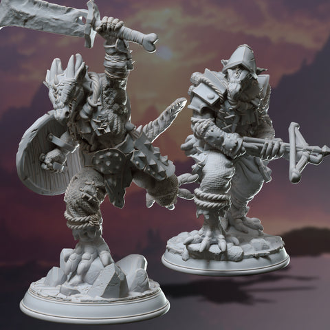Kobold Scrappers / Monster / Infantry / Dragonkin / Pathfinder / DnD / DM Stash / 3D Print / 4K Mini / TableTop Miniature / 32mm / 75mm