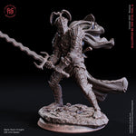 Dark Knight  / Human / Warrior / Fighter / Draconian / Pathfinder / DnD / Flesh of God / 3D Print / 4K Mini / TableTop Miniature / 25mm